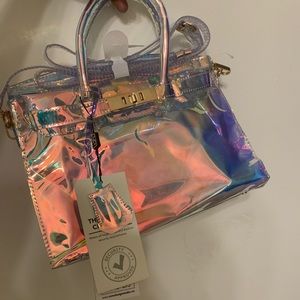 Holographic satchel bag